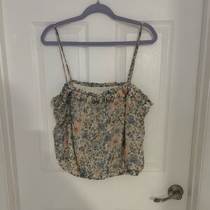 Flower spaghetti strap blouse